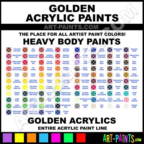 golden acrylics color chart|golden body acrylic colors.